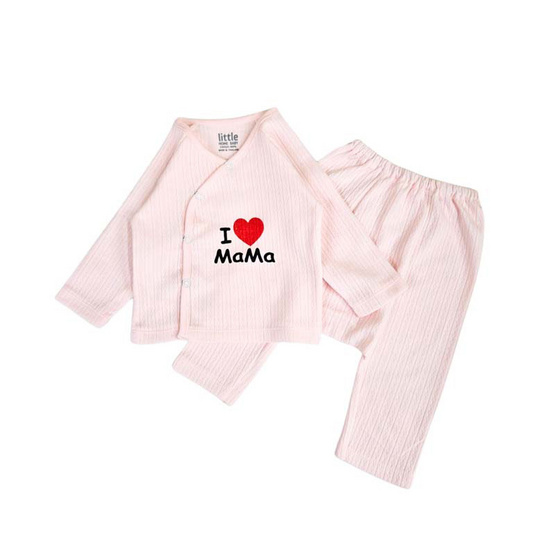 Little home baby ชุดเด็กแรกเกิด กระดุมสแนป แขนยาว ผ้าคอตตอน (0-3เดือน)