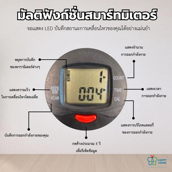 Happy Home มินิสเต็ปเปอร์เครื่องออกกำลังกายแบบก้าวเดิน