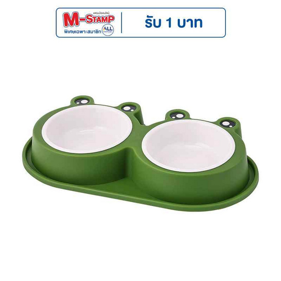 CCPets ชามพลาสติกรูปกบ ใหญ่ CCPets ชามพลาสติกรูปกบ ใหญ่