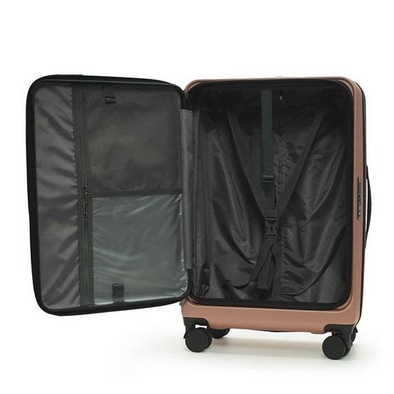 HQ LUGGAGE กระเป๋าเดินทาง ABS เปิดด้านหน้า 4 ล้อคู่ 360 รุ่น 8862B