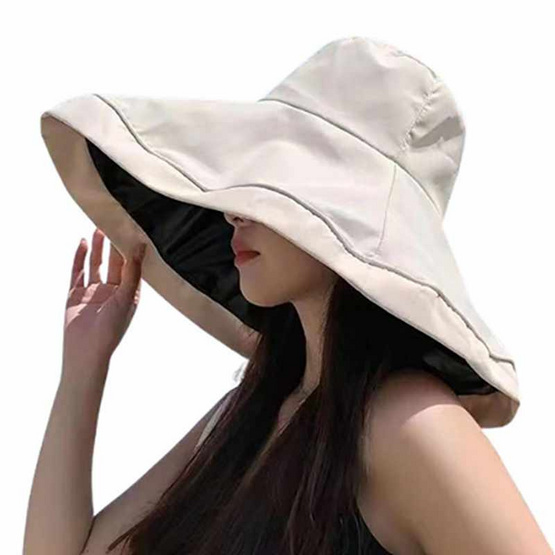 Day2nite หมวกปีกกว้าง Big brimไวนิลหมวกป้องกันแสงแดดAnti-UV Sun Protection Freesize Day2nite หมวกปีกกว้าง Big brimไวนิลหมวกป้องกันแสงแดดAnti-UV Sun Protection Freesize