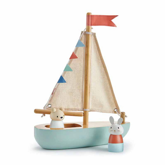 Tender Leaf Toys ของเล่นไม้ เรือใบของสองเพื่อนซี้ Sailaway Boat