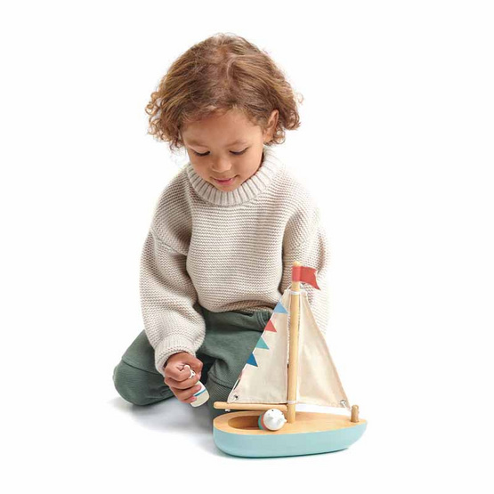 Tender Leaf Toys ของเล่นไม้ เรือใบของสองเพื่อนซี้ Sailaway Boat