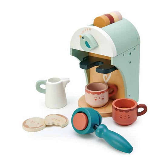 Tender Leaf Toys ของเล่นไม้ เครื่องทำกาแฟเบบี้ชิโน่ Babyccino Maker