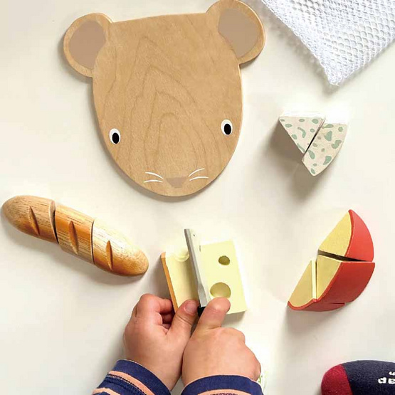 Tender Leaf Toys ของเล่นไม้ ชุดหั่นชีส Cheese Chopping Board