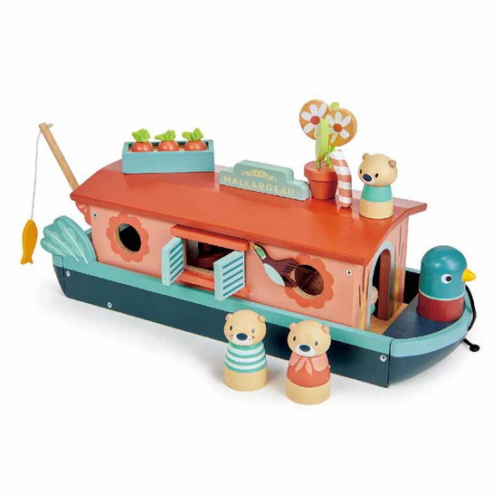 Tender Leaf Toys ของเล่นไม้ เรือคลองนากน้อย Little Otter Canal Boat