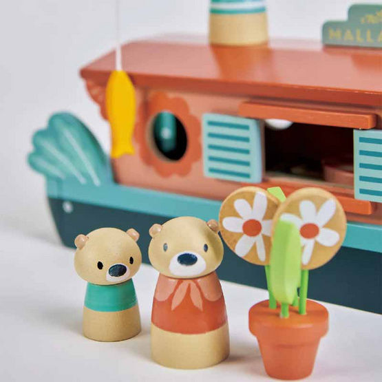 Tender Leaf Toys ของเล่นไม้ เรือคลองนากน้อย Little Otter Canal Boat