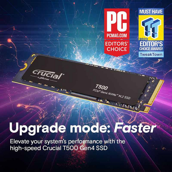 Crucial SSD PCIe M.2 รุ่น T500 500GB