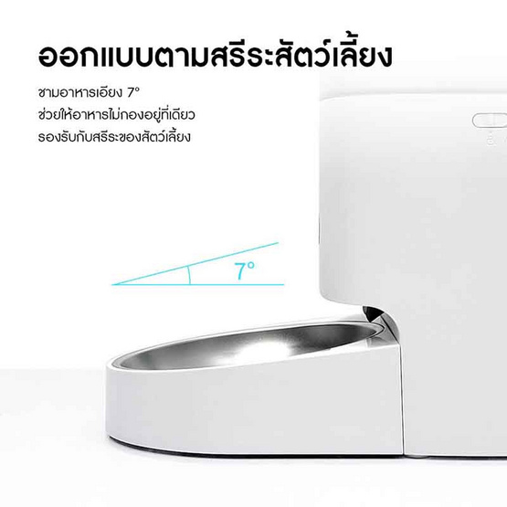 Homerunpet เครื่องให้อาหารสัตว์เลี้ยงอัตโนมัติ รุ่นชามสแตนเลส PF20-Pocelain bowl