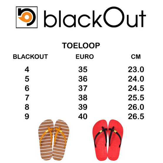 BlackOut รองเท้าแตะ Toeloop BlackOut รองเท้าแตะ Toeloop