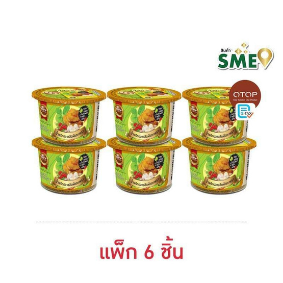 OTOP ป้าแว่น น้ำพริกปลาสลิดผัดกะเพรา 30 กรัม (แพ็ก 6 ชิ้น)