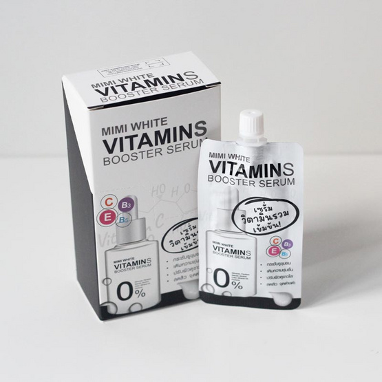 MIMI WHITE เซรั่มบำรุงผิวหน้า Vitamins Booster Serum 7มล. (6ซอง)