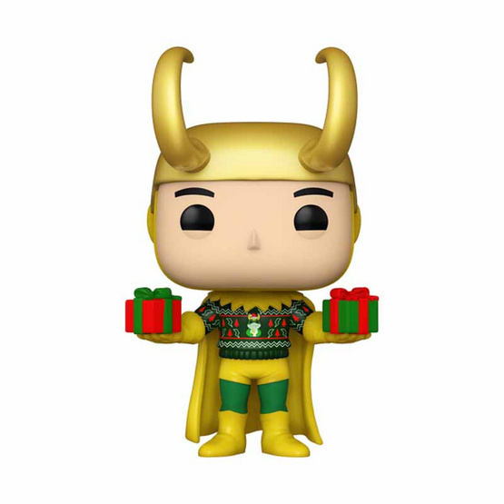 Funko POP! (77448) - Loki with Christmas Sweater Metallic ver. (Exclusive) POP! Marvel: Holiday