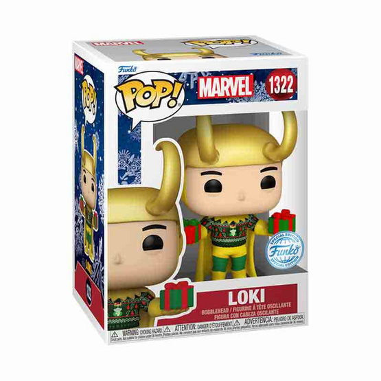 Funko POP! (77448) - Loki with Christmas Sweater Metallic ver. (Exclusive) POP! Marvel: Holiday