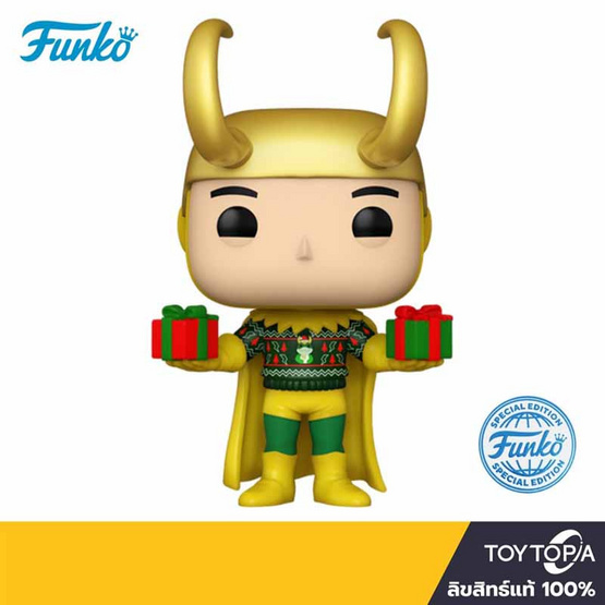 Funko POP! (77448) - Loki with Christmas Sweater Metallic ver. (Exclusive) POP! Marvel: Holiday