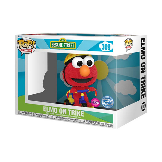 Funko POP! (76781) - Elmo on Trike Flocked ver. (309)(Exclusive) POP Rides: Sesame