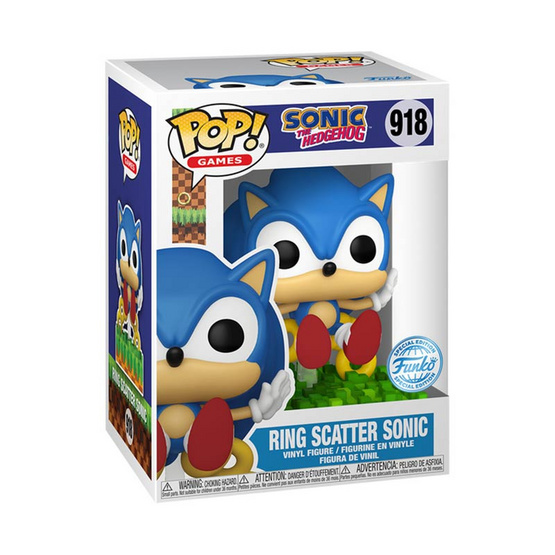 Funko POP! (71557) - Ring Scatter Sonic (918)(Exclusive) POP! Games : Sonic the Hedgehog