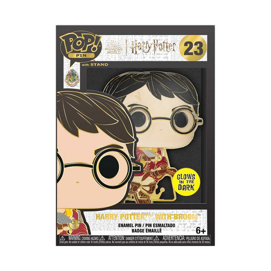 Funko POP! (HPPP0027) - Harry Potter On Broom (23)(Glow in the Dark) POP! Pin: Harry Potter by Loungefly