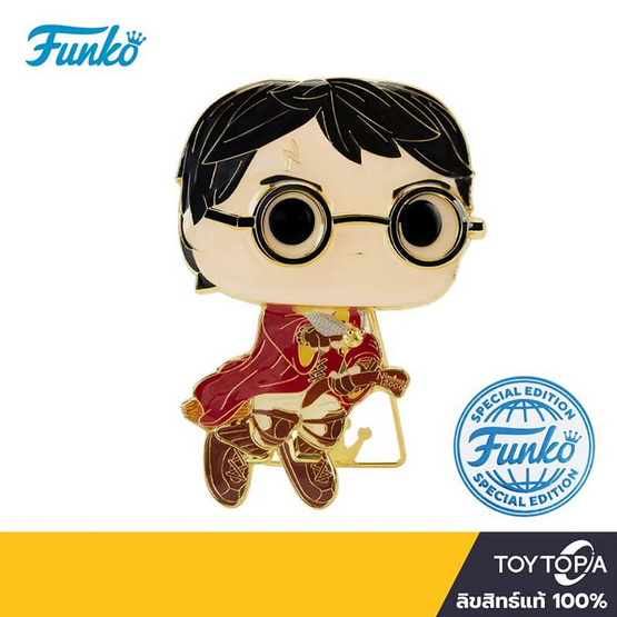 Funko POP! (HPPP0027) - Harry Potter On Broom (23)(Glow in the Dark) POP! Pin: Harry Potter by Loungefly