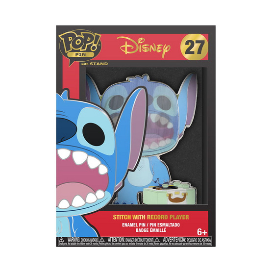 Funko POP! (WDPP0072) - Stitch with Record Player POP! Pin: Lilo & Stitch by Loungefly