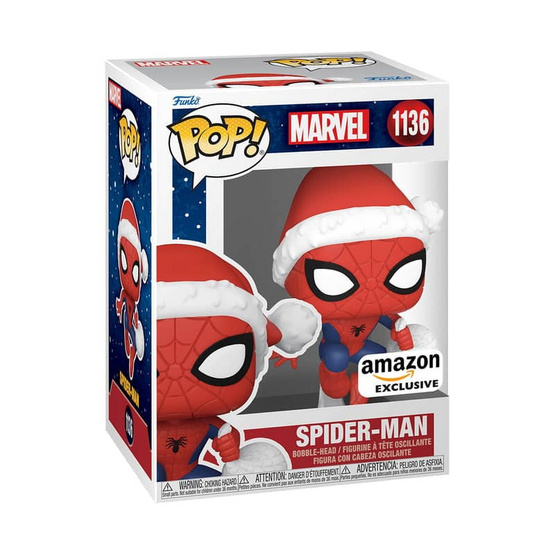 Funko POP! (52713) - Spider-Man in Santa Hat (1136)(Exclusive) POP! Marvel: Holiday