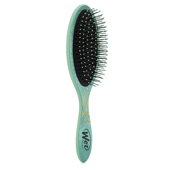 WET BRUSH แปรงหวีผมทรงรี รุ่นเอเลแกน ดิสนีย์ ลายเทียน่า สีเขียวอ่อน