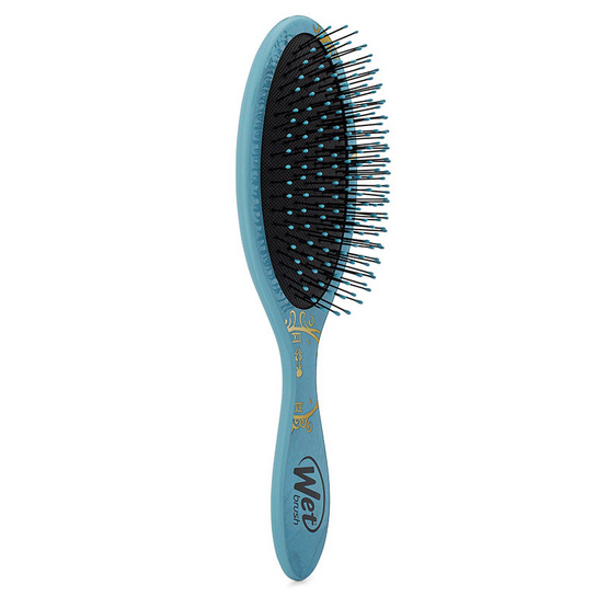 WET BRUSH แปรงหวีผมทรงรี รุ่นเอเลแกน ดิสนีย์ ลายซินเดอเรลล่า สีฟ้า