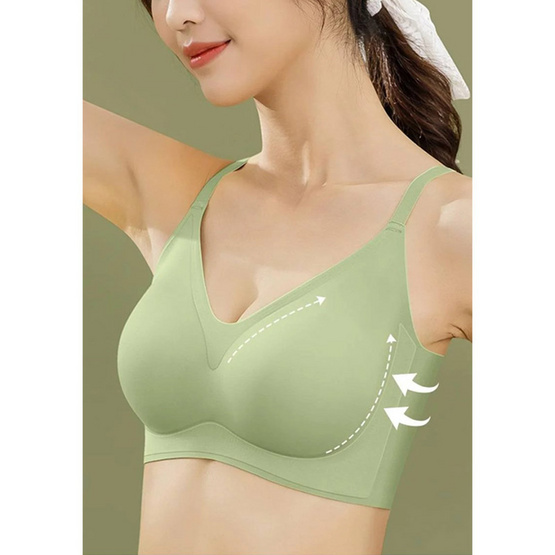 Bra Studio Seamless บราไร้โครง พร้อมตะขอหลัง เสริมฟองบาง ถอดออกได้