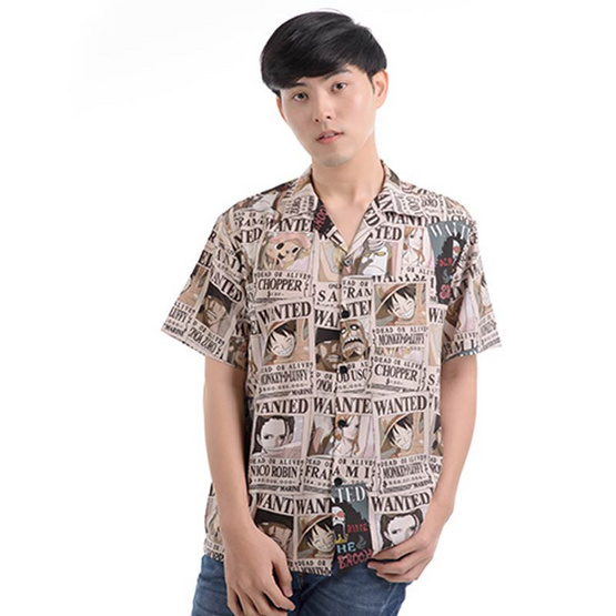 DEXTREME เสื้อเชิ๊ต Hawaii shirt One Piece Wanted