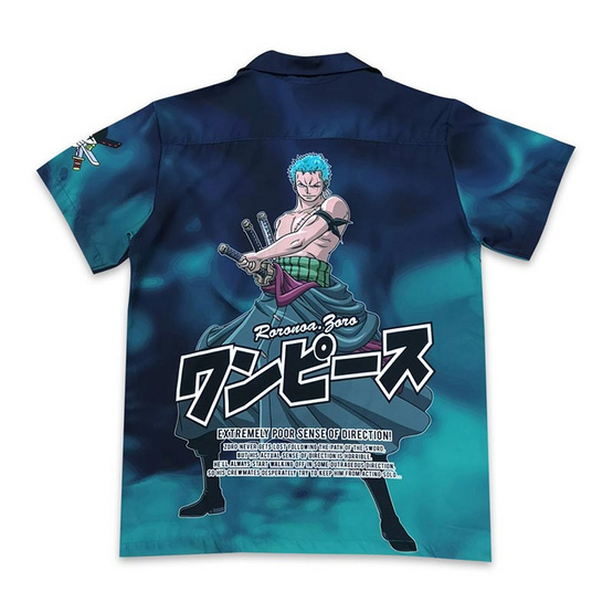 DEXTREME เสื้อเชิ๊ต Hawaii shirt One Piece Zoro