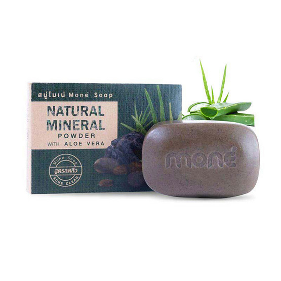 Mone สบู่ก้อน Natural Mineral Power with Aloe Vera 100 กรัม.