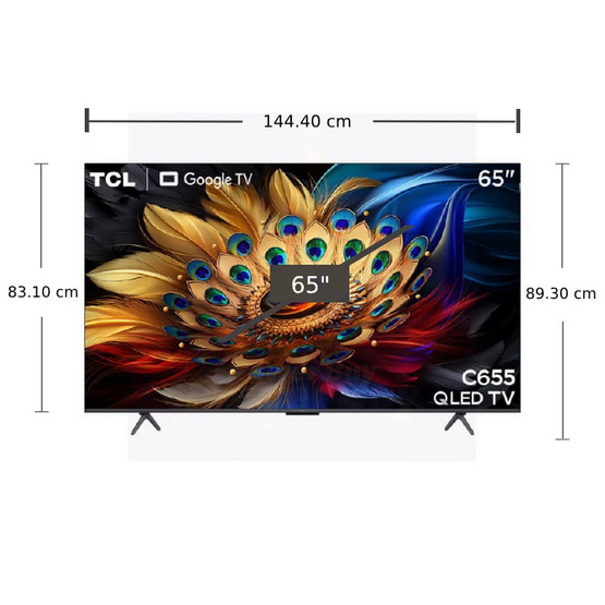 TCL ทีวี รุ่น 65C655 (65 นิ้ว) QLED Android TV 4K 65C655 C655