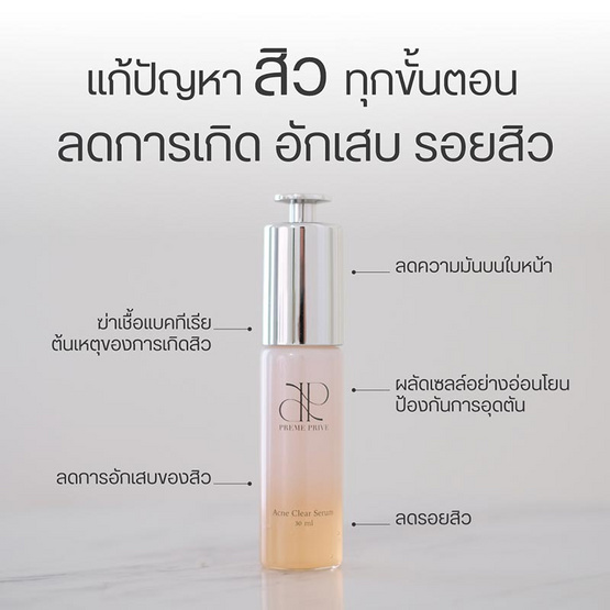 Preme Prive เซรั่มบำรุงผิวหน้า Acne Clear Serum 30 มล.