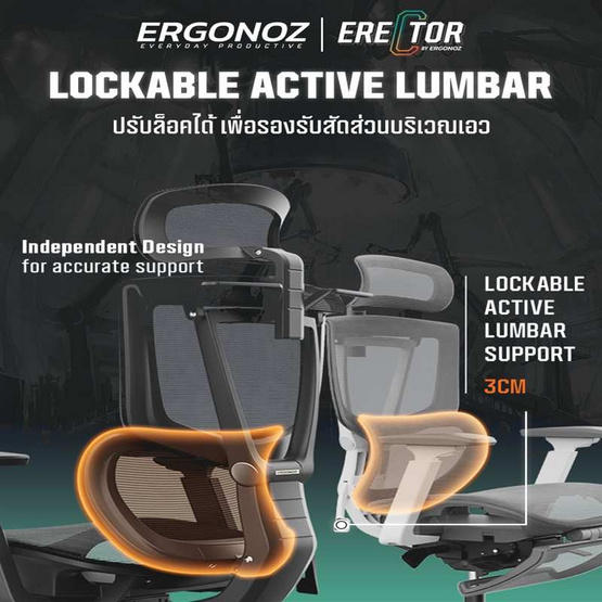 ERGONOZ ERECTOR Professional Ergonomic เก้าอี้เพื่อสุขภาพ