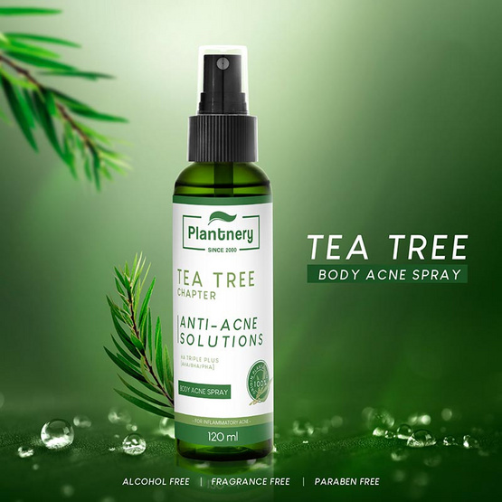 Plantnery สเปรย์ลดสิวสำหรับผิวกาย Tea Tree Body Acne Spray 120มล.