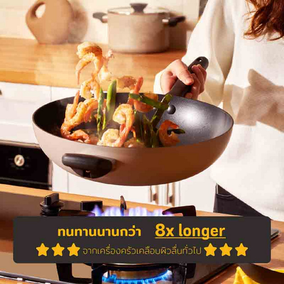 MEYER Bauhaus กระทะผัดทรงลึก ขนาด 28 ซม. Stirfry (13769-TE12)