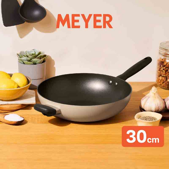 MEYER Bauhaus กระทะผัดทรงลึก ขนาด 30 ซม. Stirfry (13770-TE12)