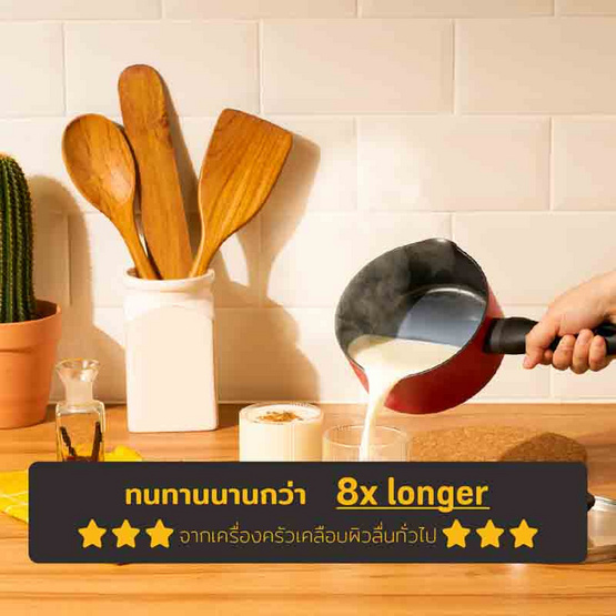 MEYER Bauhaus Induction หม้อมีด้ามจับ ขนาด 14 ซม.0.9 ลิตร พร้อมฝา Milk pan (14200-TE12)