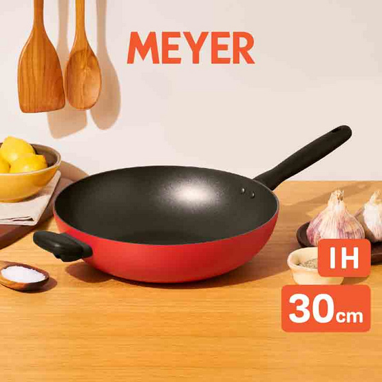 MEYER Bauhaus Induction กระทะผัดทรงลึก ขนาด 30 ซม. Stirfry (14205-TE12)