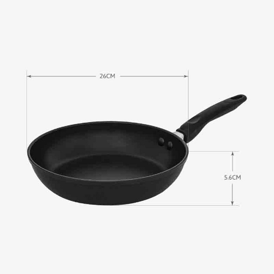 MEYER กระทะเคลือบทรงตื้น ขนาด 26 ซม. Skillet (18891-C)