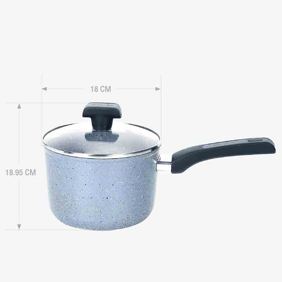 MEYER รุ่น FORGESTONE หม้อด้ามอลูมิเนียม ขนาด 18 ซม . 2.8L Saucepan (19101-T)