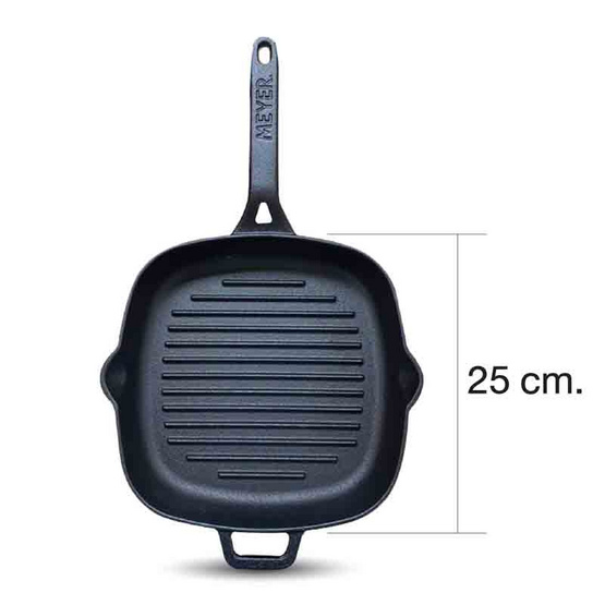 MEYER CAST IRON 25CM กระทะเหล็กหล่อ GRILL PAN (47763-C)