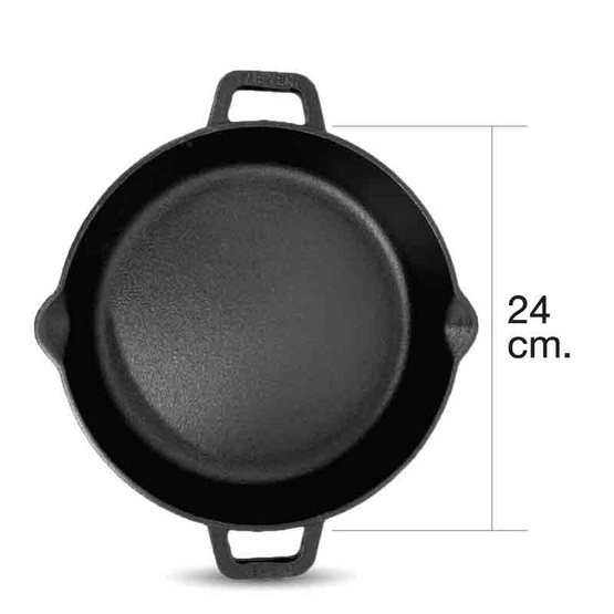 MEYER CAST IRON 24CM กระทะเหล็กหล่อ 2 หู SKILLET 2 SIDE HANDLE (48095-C)