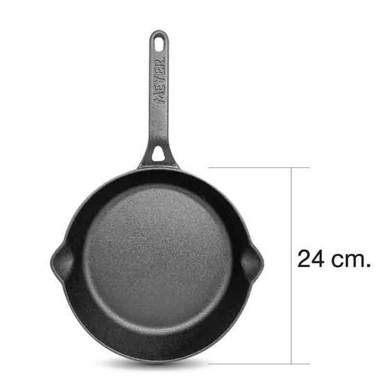 MEYER CAST IRON 24CM กระทะเหล็กหล่อมีด้ามจับ SKILLET (48242-C)