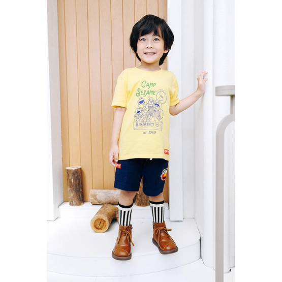 Sesame x Noproblemkidswear ลาย Camp Sesame สีเหลืองเดซี่