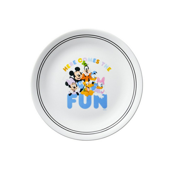 Corelle ชุดจานอาหารรุ่น Mickey PlayWfriendsขนาด 10 นิ้ว (25.5 ซม.) จำนวน 2 ใบ