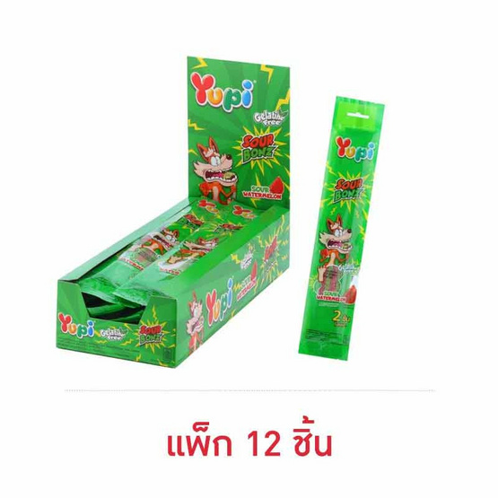 ยูปี้ กัมมี่ซาวร์บอนซ์กลิ่นวอเตอร์เมลอน 20 กรัม (แพ็ก 12 ชิ้น)