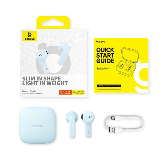 Baseus หูฟังบลูทูธแบบ True Wireless รุ่น Bowie E16