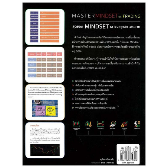 หนังสือ Master Mindset For Trading สุดยอด Mindset เอาชนะทุกสภาวะตลาด