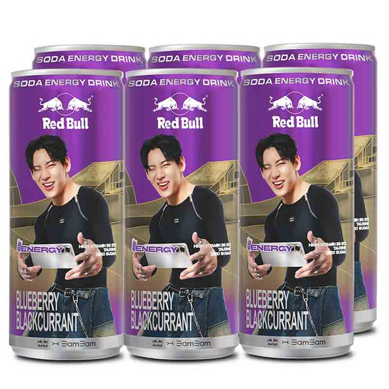 เรดบูล โซดา กลิ่นบลูเบอร์รีแบล็กเคอร์แรนต์ 250 มล. (แพ็ก 6 กระป๋อง)